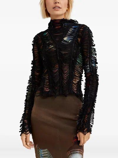 JEAN PAUL GAULTIER RAW EDGES HOODIE