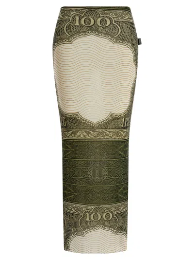 Jean Paul Gaultier Re-edition - The Green Cartouche Skirt In Multi