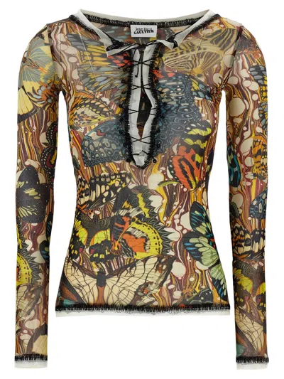 Jean Paul Gaultier 're-edition - The Yellow Butterfly' Cardigan In Multi