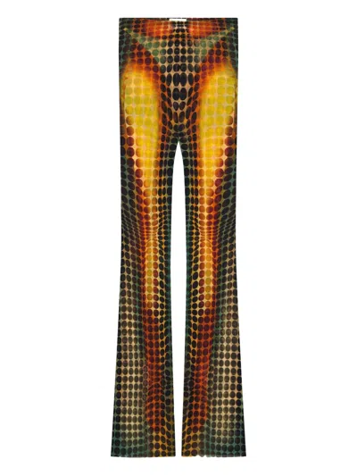 Jean Paul Gaultier Re-edition Flared Trousers In Yellow