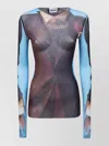 Jean Paul Gaultier Re Edition Tennis Mesh Graphic Top In Multi