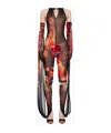 Jean Paul Gaultier Red 'the Pigalle' Jumpsuit In Black/red/orange