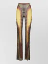 Jean Paul Gaultier Reedition High Waist Flare Trousers Stretch In Multi
