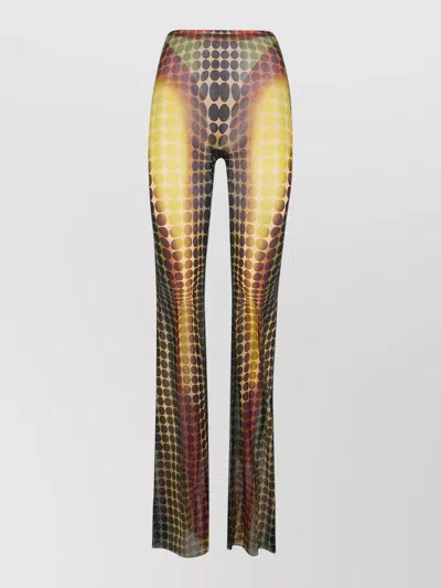 JEAN PAUL GAULTIER REEDITION HIGH WAIST FLARE TROUSERS STRETCH