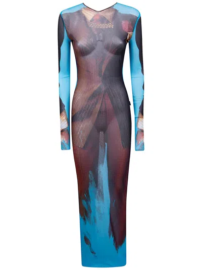 Jean Paul Gaultier Re-edition La Robe Tennis Costume Long Dress In Brown