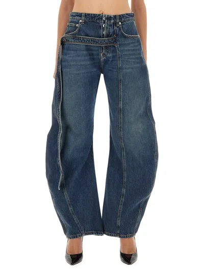 JEAN PAUL GAULTIER JEAN PAUL GAULTIER RELAXED-FIT LOW-RISE JEANS WITH UNIQUE SIDE ZIPPER