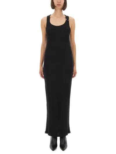 Jean Paul Gaultier Ribbed Black Maxi Dress