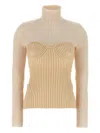Jean Paul Gaultier Corset Sweater Sweaters And Cardigans White In Brown