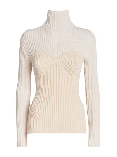 JEAN PAUL GAULTIER JEAN PAUL GAULTIER RIBBED CORSET SWEATER