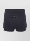 Jean Paul Gaultier Cotton Ribbed Mini Short With Lingerie Garter Clothing In Black