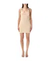 Jean Paul Gaultier Womens Nude Ribbed Sleeveless Cotton-jersey Mini Dress In Gold