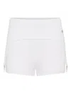 Jean Paul Gaultier Ribbed Garter Cotton Shorts In White