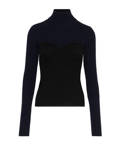 JEAN PAUL GAULTIER RIBBED HIGH-NECK SWEATER