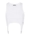 Jean Paul Gaultier Cotton Ribbed Bra With Lingerie Garter Clothing In White