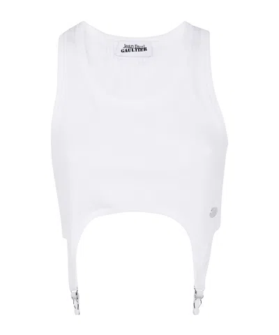 JEAN PAUL GAULTIER RIBBED-KNIT CLASP BRA