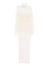 Jean Paul Gaultier Ribbed-knit Corset Dress In Neutral