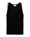 Jean Paul Gaultier Double Buckle Racerback Tank Top In Black