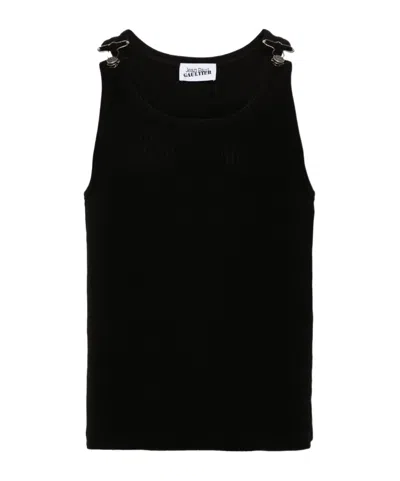 JEAN PAUL GAULTIER RIBBED-KNIT COTTON TANK TOP
