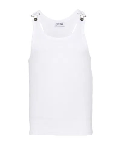 JEAN PAUL GAULTIER RIBBED-KNIT COTTON TANK TOP