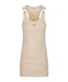 Jean Paul Gaultier Womens Nude Ribbed Sleeveless Cotton-jersey Mini Dress In Brown