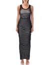 Jean Paul Gaultier Ribbed Mariner Double Layer Long Dress