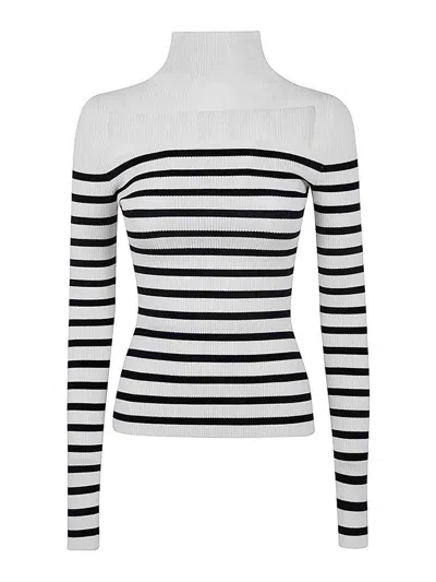 JEAN PAUL GAULTIER RIBBED MARINIERE PULLOVER