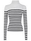Jean Paul Gaultier The Knit Marinière Sweater In White Navy