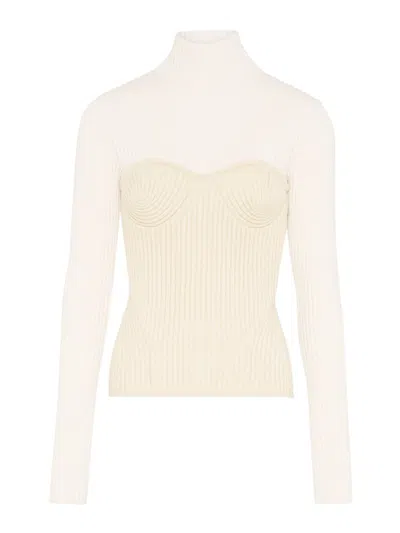 JEAN PAUL GAULTIER JEAN PAUL GAULTIER RIBBED MERINO WOOL TURTLENECK SWEATER