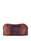 Jean Paul Gaultier Cotton Ribbed Printed Python Bra Top In Brown