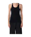 Jean Paul Gaultier Ribbed Racerback Tank Top In Black