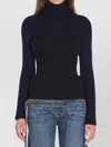 Jean Paul Gaultier Ribbed Merino Wool Turtleneck Sweater In Black