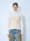 Jean Paul Gaultier Ribbed Wool Sweater In Multi
