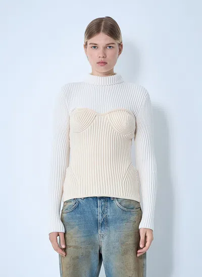 Jean Paul Gaultier Ribbed Wool Sweater