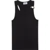 Jean Paul Gaultier Tank Top With Gold-tone Hardware And Ribbed Texture In Black