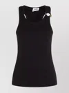 Jean Paul Gaultier Tank Top With Gold-tone Hardware And Ribbed Texture