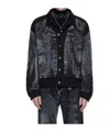 Jean Paul Gaultier Trompe L Oeil Denim Jacket In Black