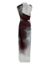Jean Paul Gaultier Rose-print Dress In Gray