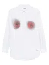 Jean Paul Gaultier Floral-print Cotton-poplin Shirt In White