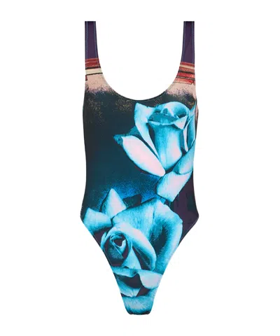Jean Paul Gaultier Roses Printed Swimsuit
