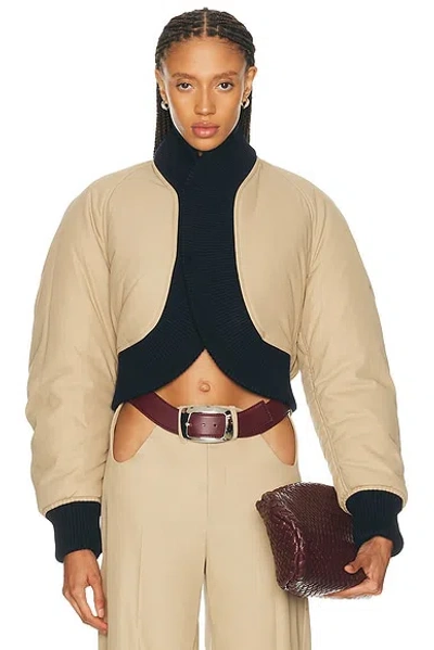 Jean Paul Gaultier Round Bomber Jacket In Brown