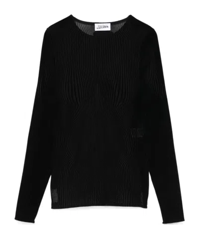 JEAN PAUL GAULTIER ROUND-COLLAR AND LONG-SLEEVED TOP