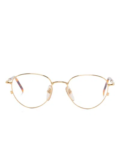 Pre-owned Jean Paul Gaultier Round-frame Glasses In Gold