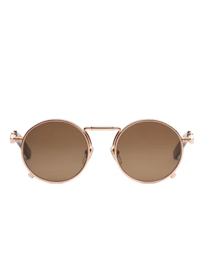 Jean Paul Gaultier Round-frame Sunglasses In Gold