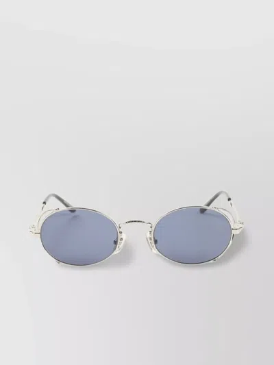 Jean Paul Gaultier Round Frame Sunglasses With Side Cut-out Detail In Blue