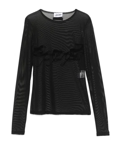 Jean Paul Gaultier Round-neck Blouse In Black
