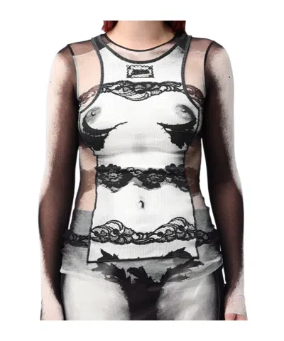Jean Paul Gaultier Round-neck Blouse In Multicolor