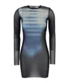 Jean Paul Gaultier Le Mâle Printed Mesh Mini Dress