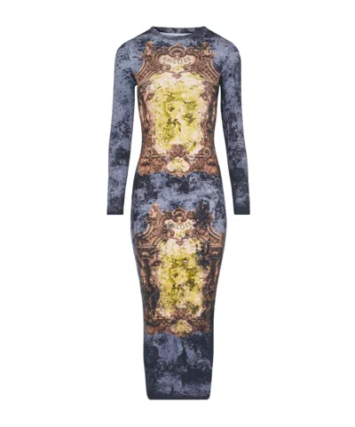 Jean Paul Gaultier Round Neck Dress In Multi