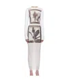 Jean Paul Gaultier Round Neck Long Dress In White