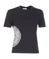 Jean Paul Gaultier Graphic Print Crew Neck Short Sleeve Top In Black